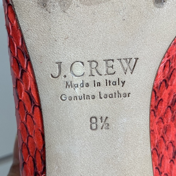 🍄 J.Crew Collection Janey Snakeskin Leather Flats - Picture 4 of 12